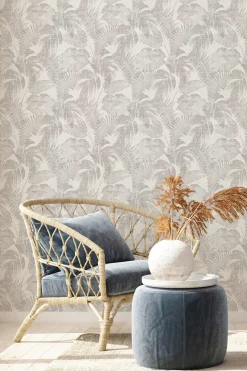 Vliestapete Blätter creme braun 37396-2
