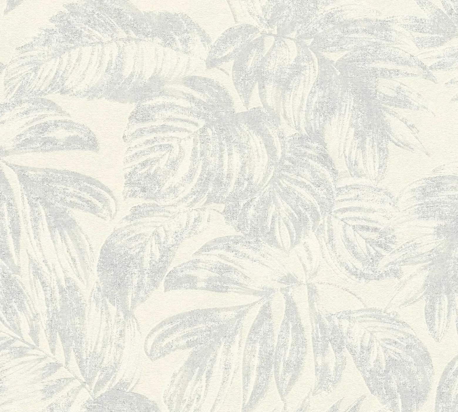 Vliestapete Blätter Creme Grau Silber Metallic 39340-3