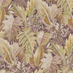 Vliestapete Blätter Dschungel Lila Beige Grün A58401
