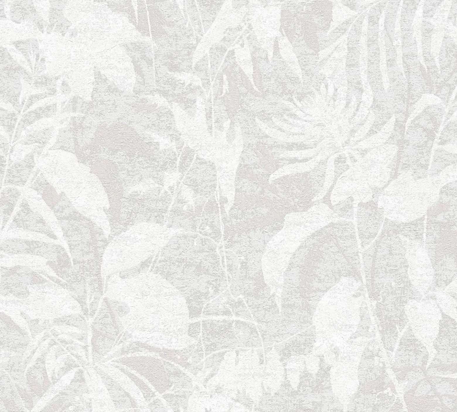 Vliestapete Blätter Dschungel Grau Weiß Metallic 78203-3