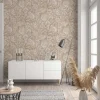 Vliestapete Blätter Dschungel Floral beige braun 33307