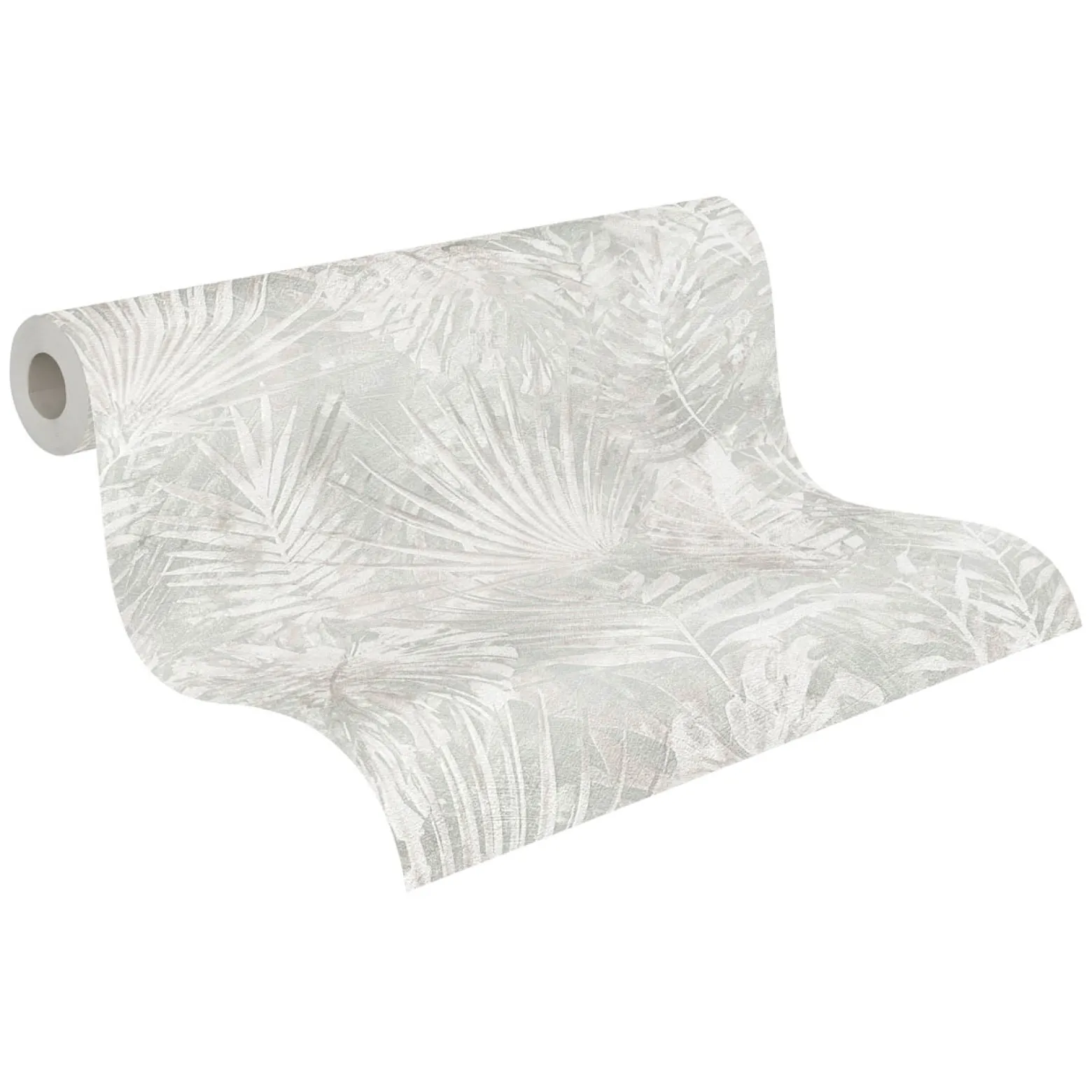Vliestapete Blätter Dschungel Grau Beige 38638-4