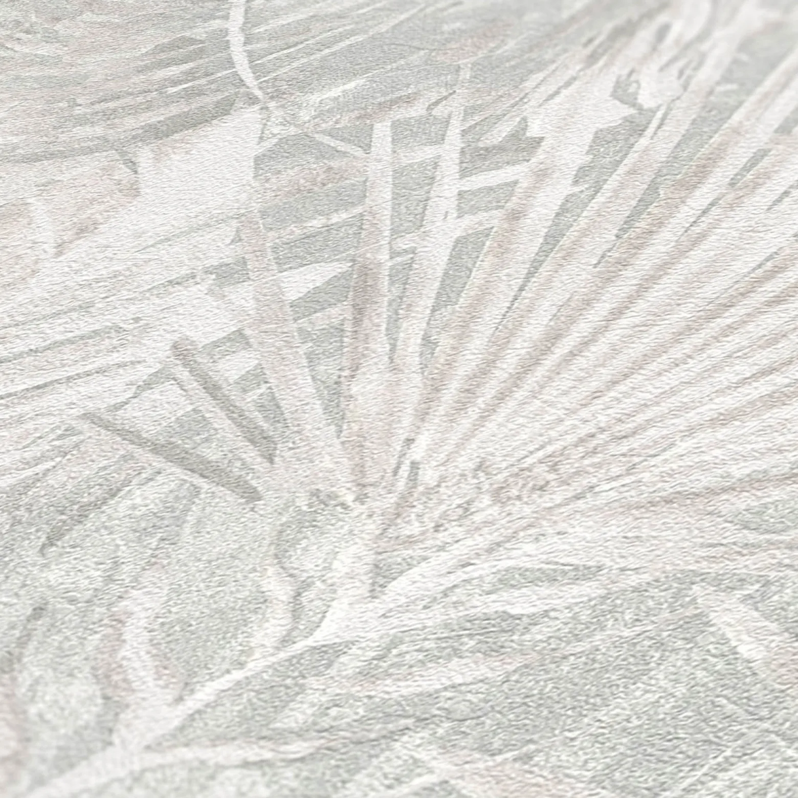 Vliestapete Blätter Dschungel Grau Beige 38638-4