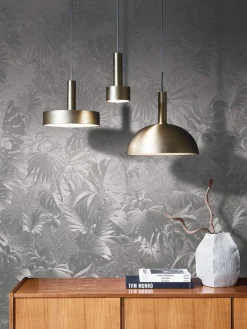 Vliestapete Blätter Dschungel Metallic silber 33301