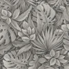 Vliestapete Blätter Dschungel Floral taupe schwarz 33305