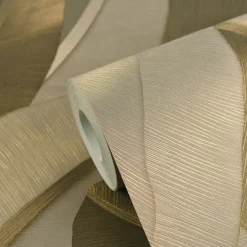 Vliestapete Blätter Dschungel Beige Gold Metallic 79039-3