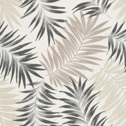 Vliestapete Blätter Farne Creme Schwarz Beige A56201