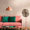 Vliestapete Blätter Farne Metallic Rosa Gold 39120-3