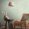 Vliestapete Blätter Farne Metallic Türkis Gold 39120-4