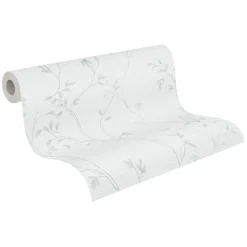 Vliestapete Blätter Floral Aquarell Creme Beige 39767-2