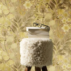 Vliestapete Blätter Floral Beige Gelb Braun 10506-20