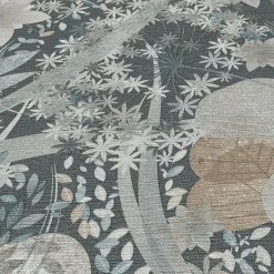 Vliestapete Blätter Floral Blau Grau Braun 10506-44