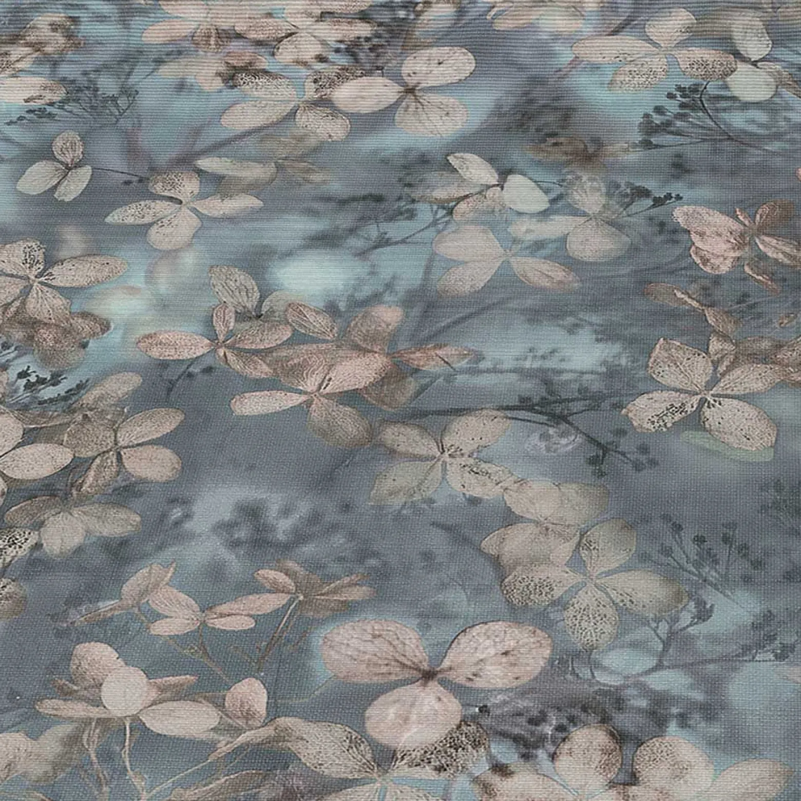 Vliestapete Blätter Floral Blau Beige Grau 10415-08
