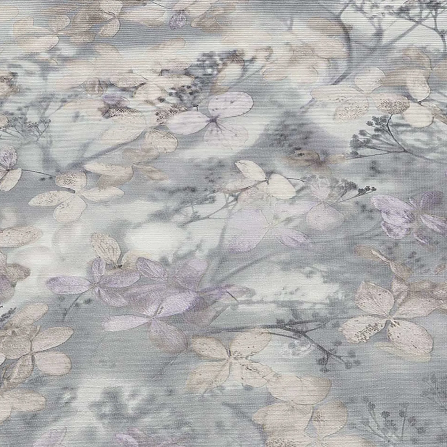 Vliestapete Blätter Floral Grau Lila Creme 10415-31