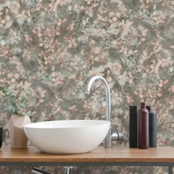 Vliestapete Blätter Floral Grün Beige Creme 10415-10