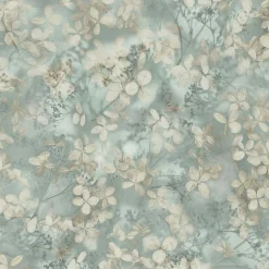 Vliestapete Blätter Floral Grün Creme Blau 10415-07