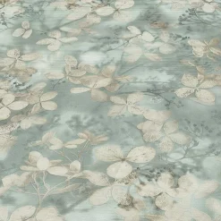 Vliestapete Blätter Floral Grün Creme Blau 10415-07
