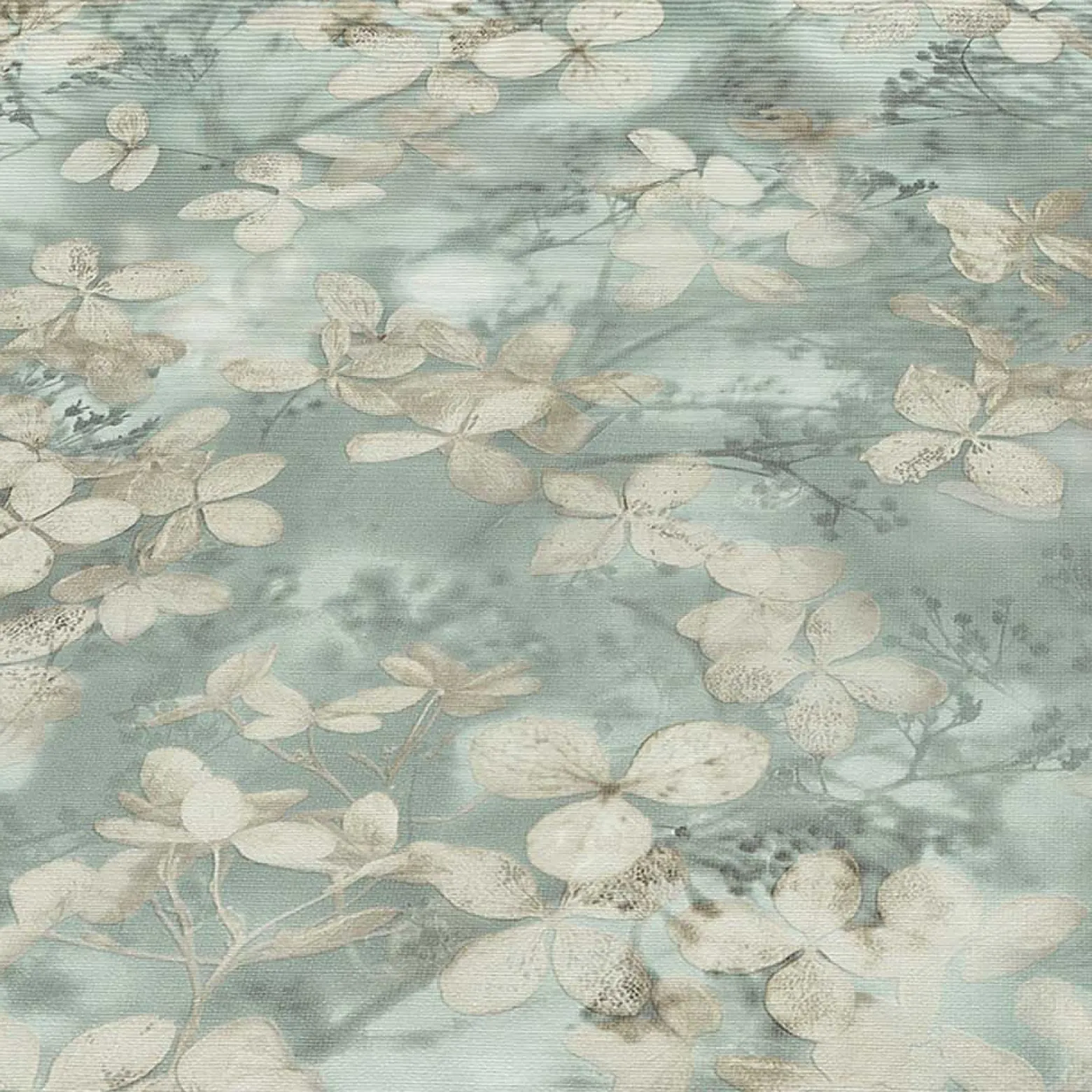 Vliestapete Blätter Floral Grün Creme Blau 10415-07