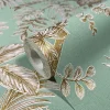 Vliestapete Blätter Floral Grün Gold Metallic 82341
