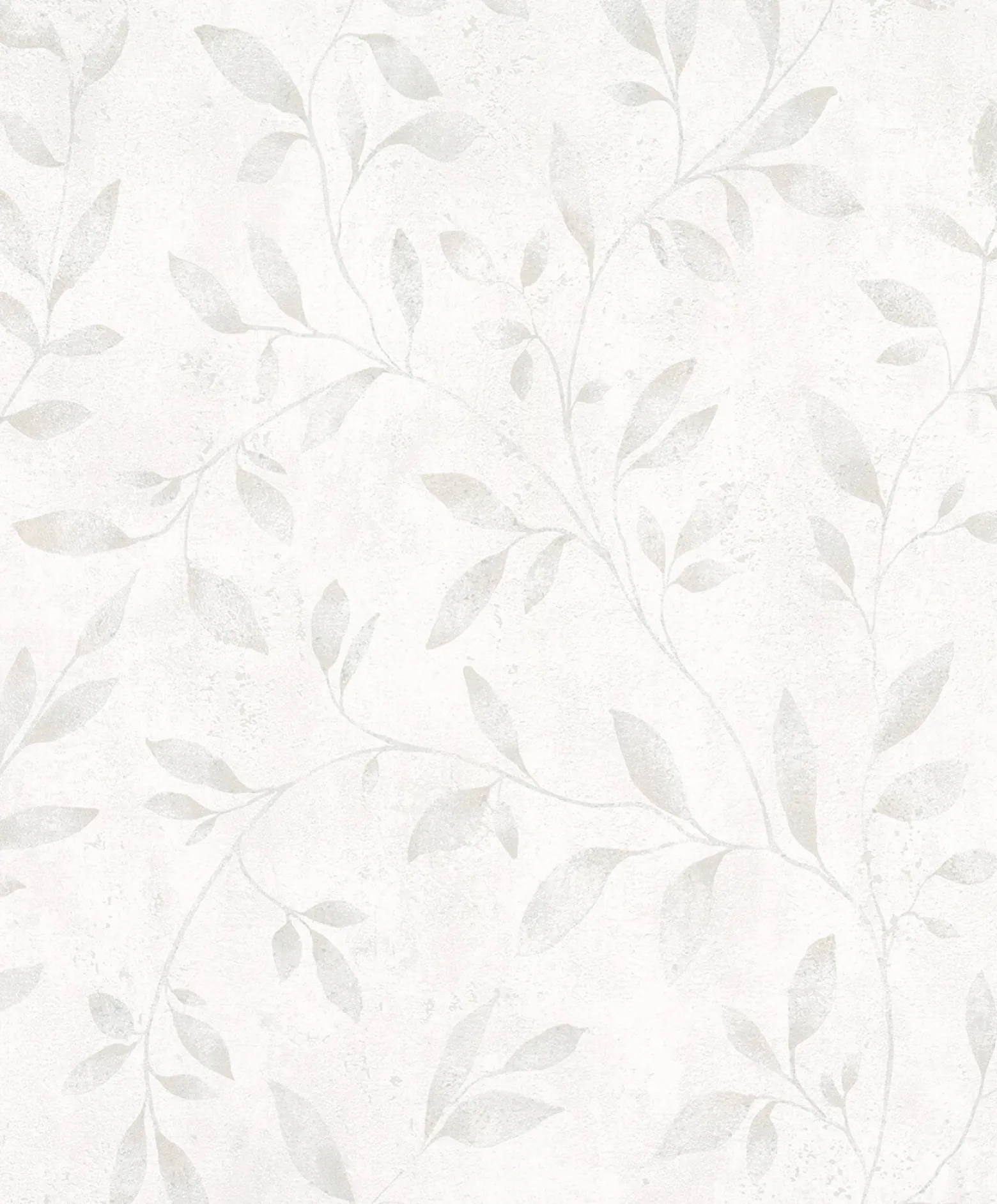 Vliestapete Blätter Floral Metallic weiß grau 32632