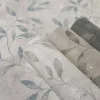 Vliestapete Blätter Floral Metallic grau gold 32634