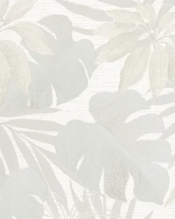 Vliestapete Blätter Floral silber grau metallic 31603