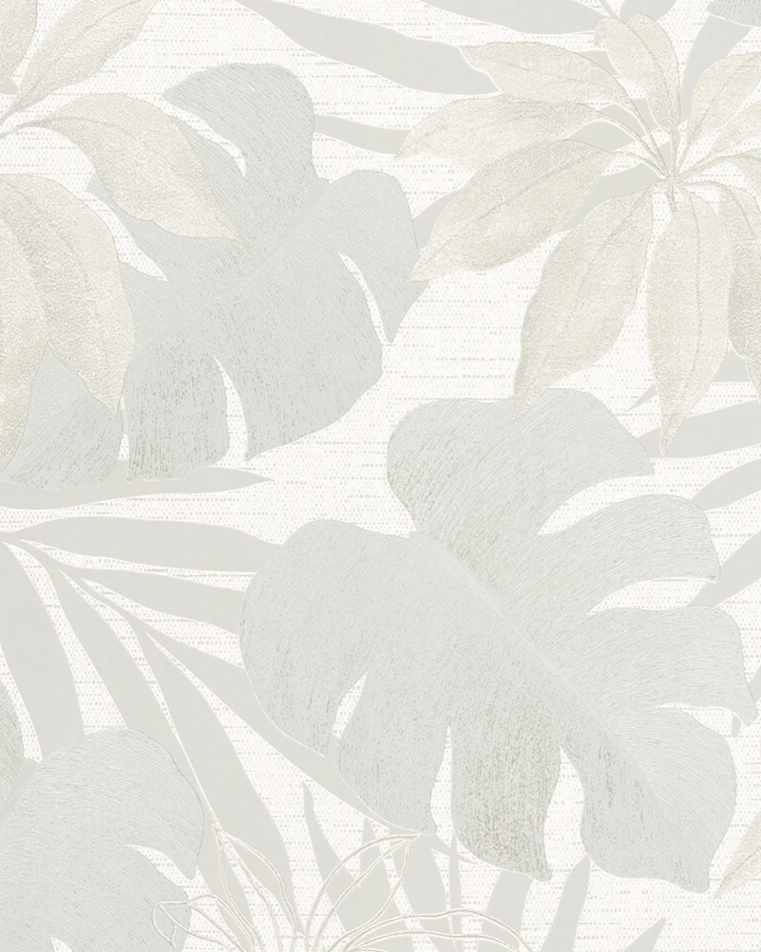 Vliestapete Blätter Floral silber grau metallic 31603