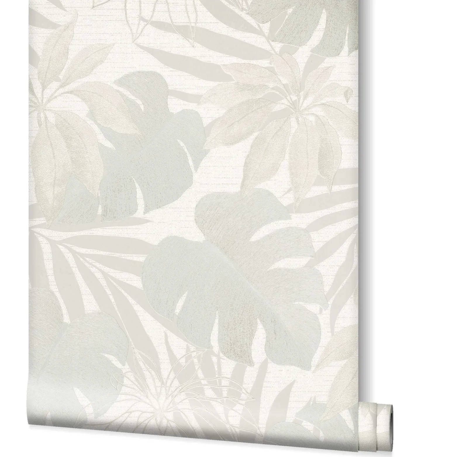 Vliestapete Blätter Floral silber grau metallic 31603