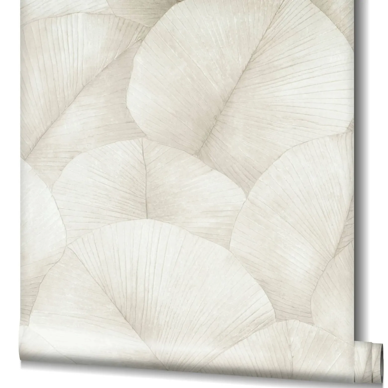 Vliestapete Blätter Floral Struktur Beige Creme 34510