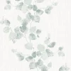 Vliestapete Blätter Floral weiß grüngrau Novamur 6734-20