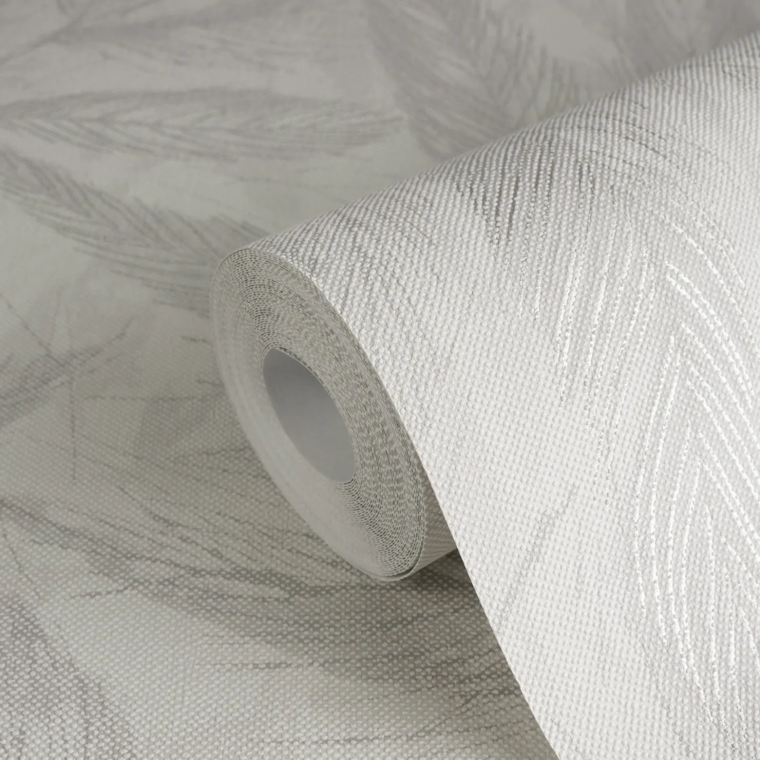 Vliestapete Blätter Grau Silber Metallic 79096-4