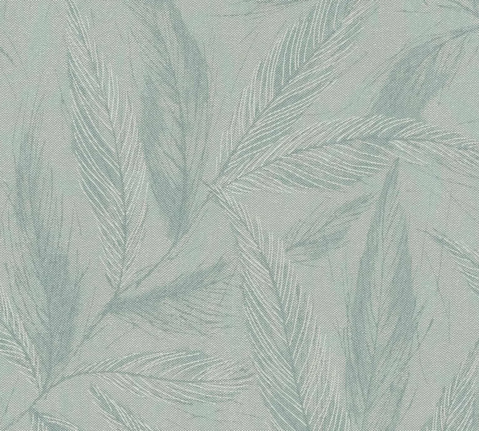 Vliestapete Blätter Grün Silber Metallic 79096-5