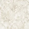 Vliestapete Blätter Illustration Creme Gold A51402