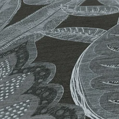 Vliestapete Blätter Illustration Schwarz Grau 39346-1
