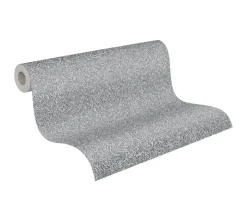 Vliestapete Blätter-Muster anthrazit metallic 37837-2
