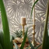 Vliestapete Blätter Palme grau gold Metallic 37861-1