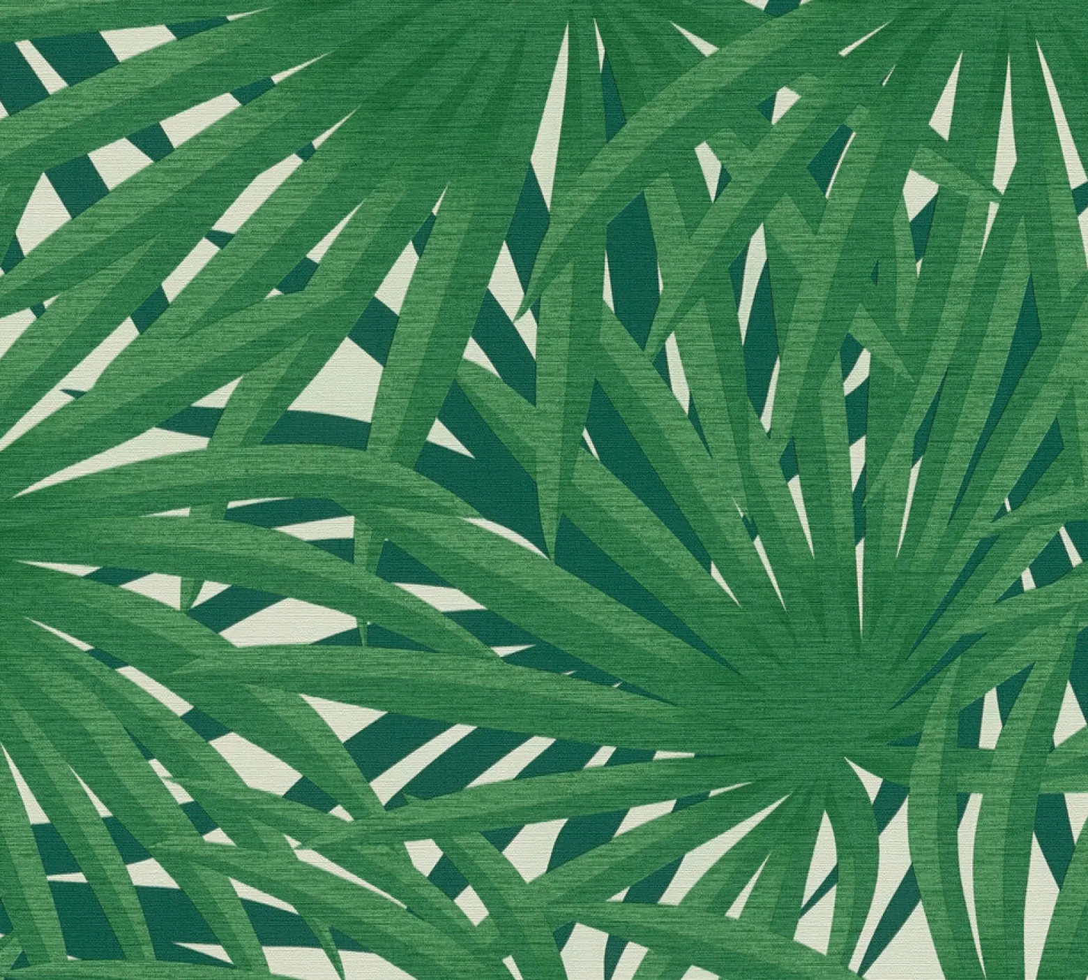 Vliestapete Blätter Palme weiß grün Glitzer 37861-3