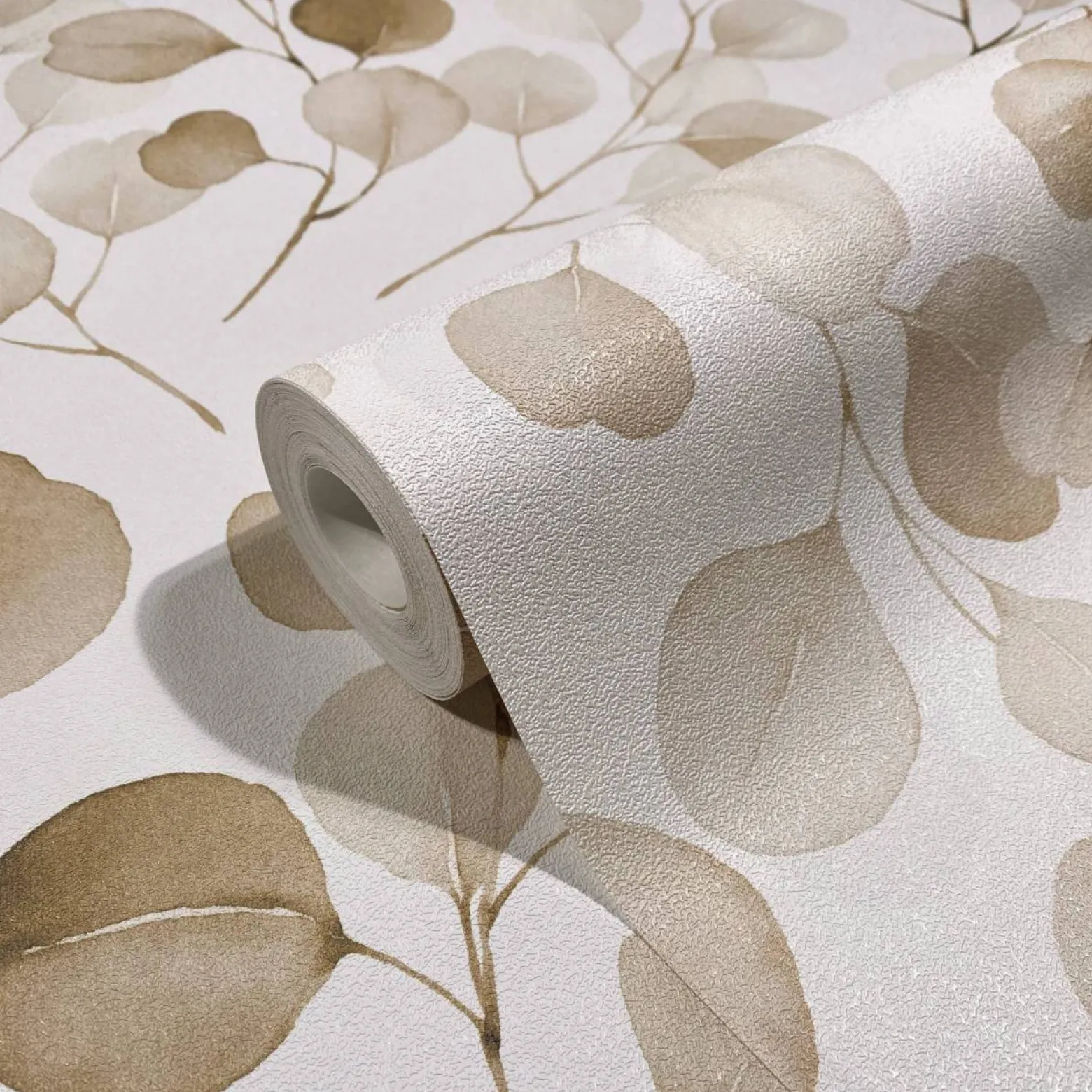 Vliestapete Blätter Äste Beige Braun Marburg 47422