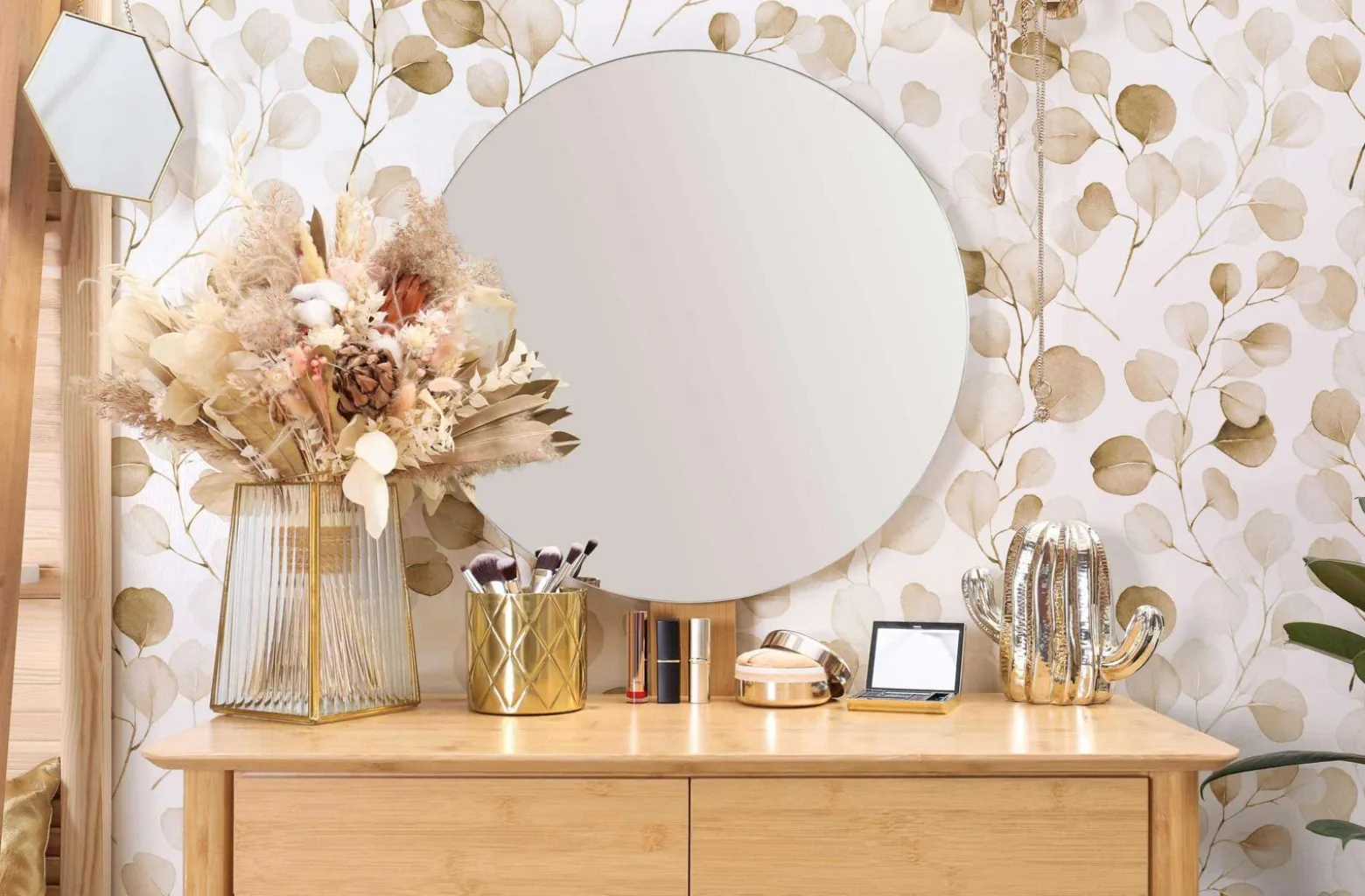 Vliestapete Blätter Äste Beige Braun Marburg 47422