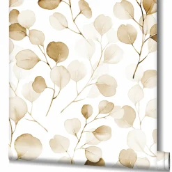 Vliestapete Blätter Äste Beige Braun Marburg 47422