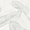 Vliestapete Blätter Struktur Weiß Silber Metallic 10282-31