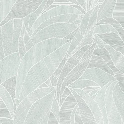 Vliestapete Blätter Struktur Grün Weiß Metallic 10530-07