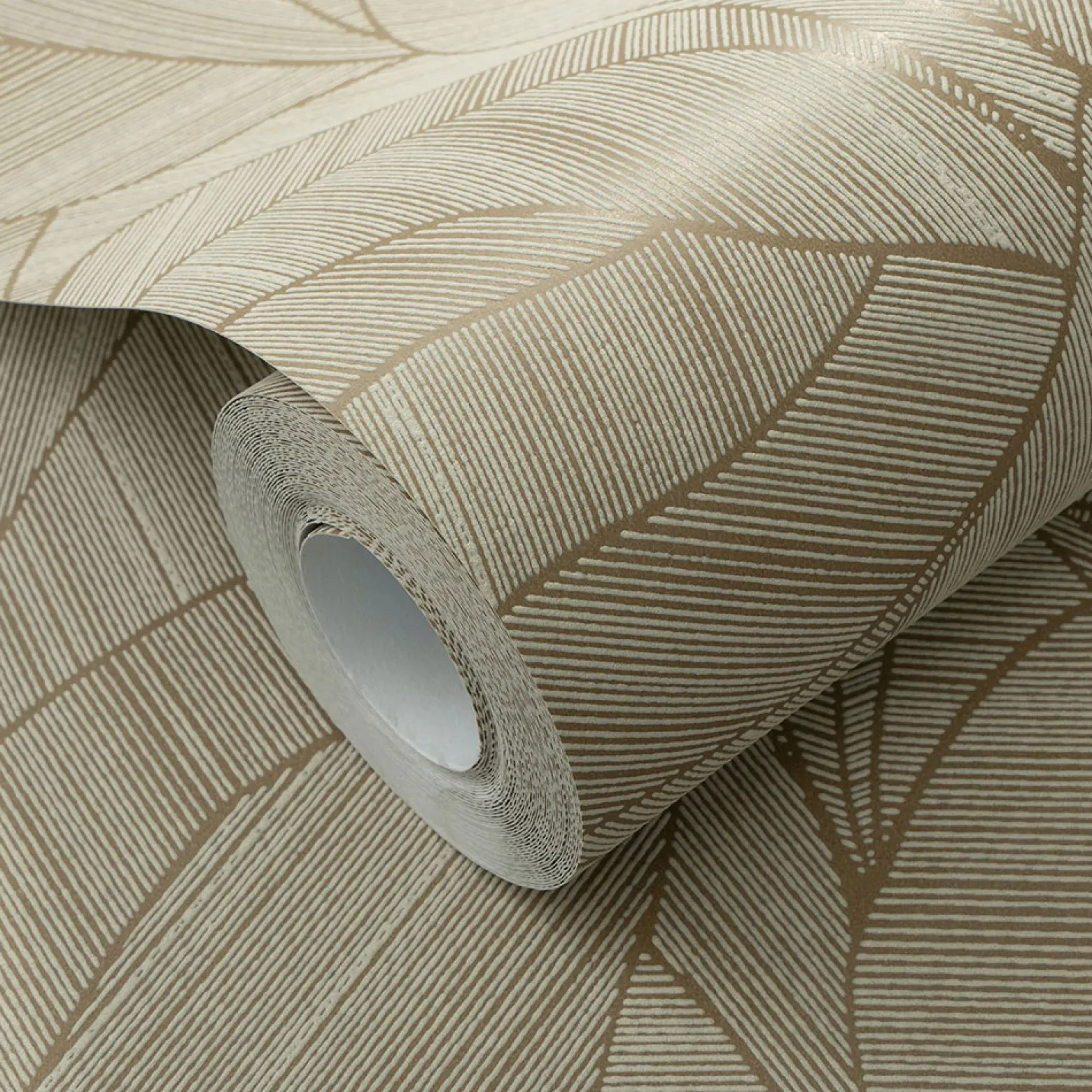 Vliestapete Blätter Struktur Braun Creme 10530-11