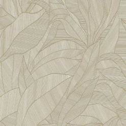 Vliestapete Blätter Struktur Braun Creme 10530-11