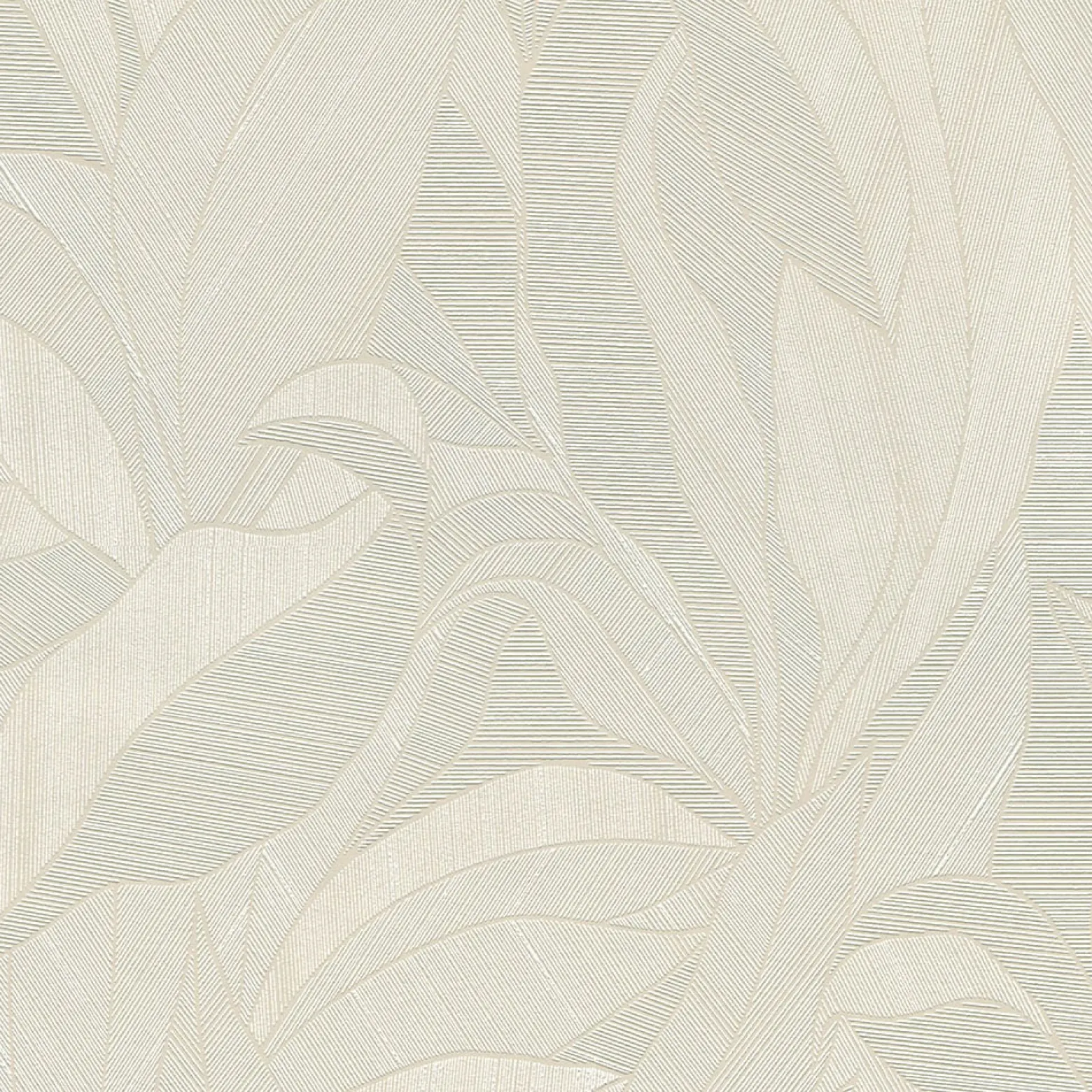 Vliestapete Blätter Struktur Creme Beige Metallic 10530-02