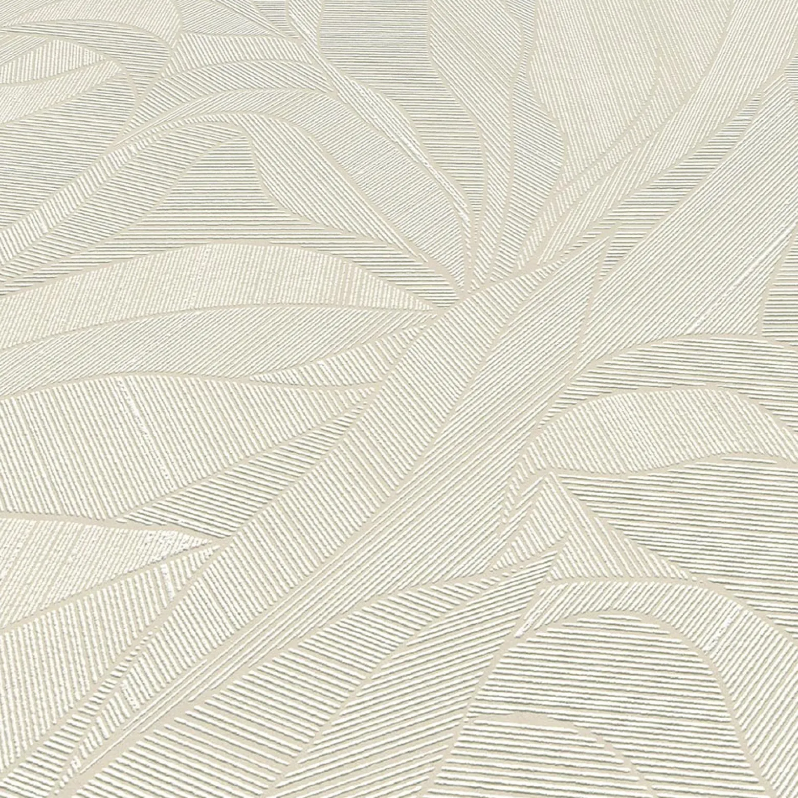 Vliestapete Blätter Struktur Creme Beige Metallic 10530-02