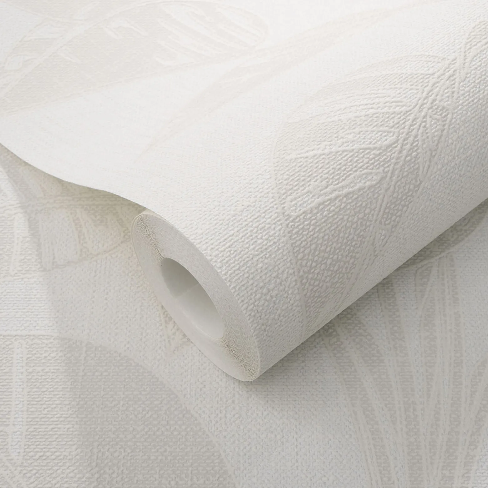 Vliestapete Blätter Struktur Creme Grau 10459-14