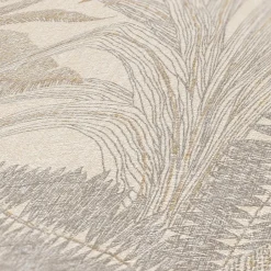 Vliestapete Blätter Tropen Beige Gold Metallic 39654-5