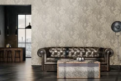 Vliestapete Blätter Tropen Beige Gold Metallic 39654-5