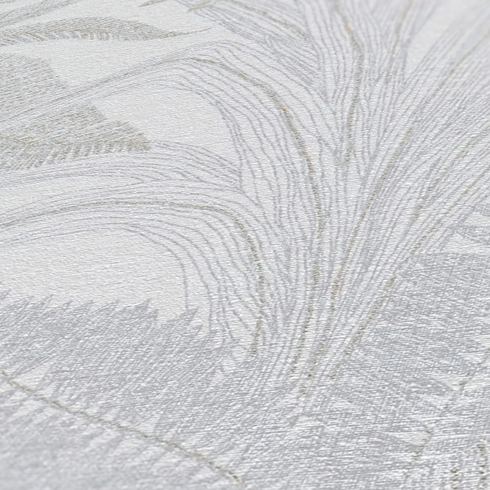 Vliestapete Blätter Tropen Grau Gold Metallic 39654-1